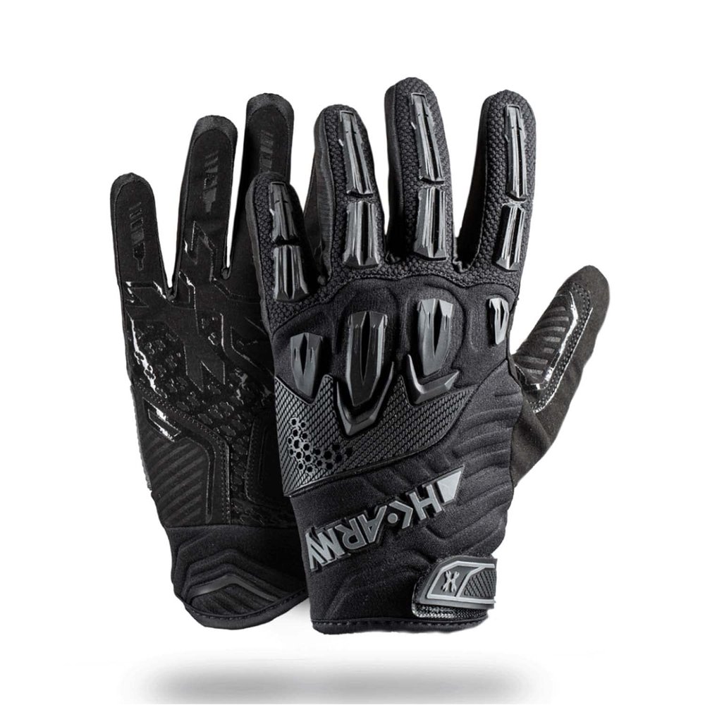 HK Army Hardline Armored Gloves/Full Finger (Small, Blackout)
