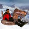 SnowCandy  Inflatable Heavy-Duty Snow Tubes Collection, Durable Cold-Resistant Winter Sledding Tubes for Kids & Adults (Multiple Styles Available) (42" T-Rex Dinosaur Snow Tube) view 2