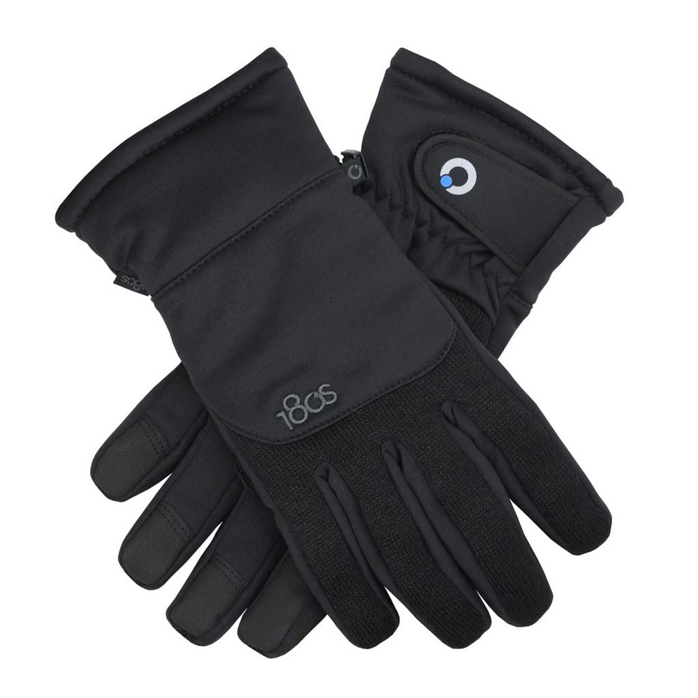 180s Men's Aztec Sweater-Knit Glove (Medium, Black)