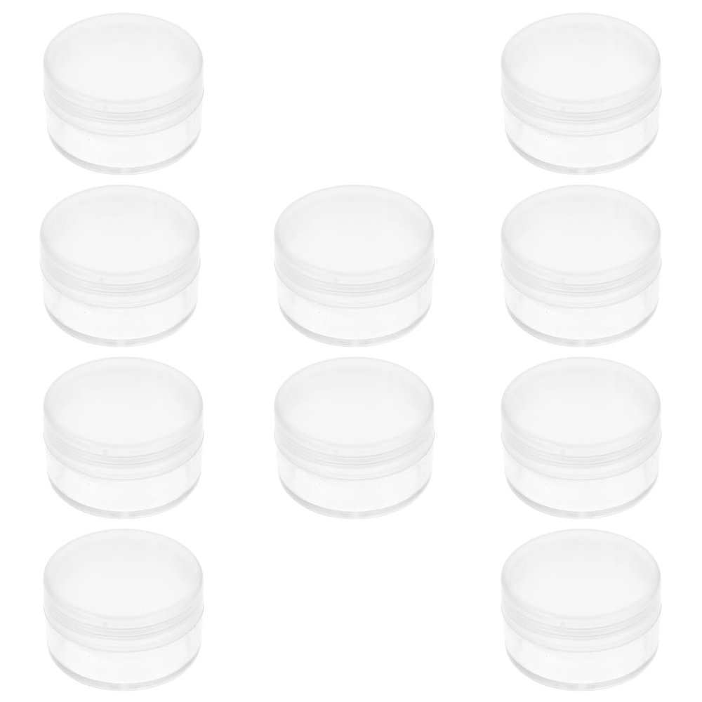 Hemobllo Watch Parts Storage Box - 10 Pcs Watch Parts Box Plastic Storage Containers Clear Mini Round ES for Screws Watch Repair Tool, Diameter 30mm, Height 16mm