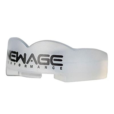 New Age Performance Sports Mouth Guard for Football, Rugby, Hockey, Lacrosse, Improves Balance & Strength, Adult & Youth Mouth Guard, Protects Teeth, Does Not Work for Braces (5DS, Clear)