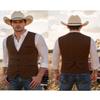 HSLS Mens Herringbone Wool Vests Tweed Suit Waistcoats Vintage Retro Slim Fit(XX-Large, Red) view 3