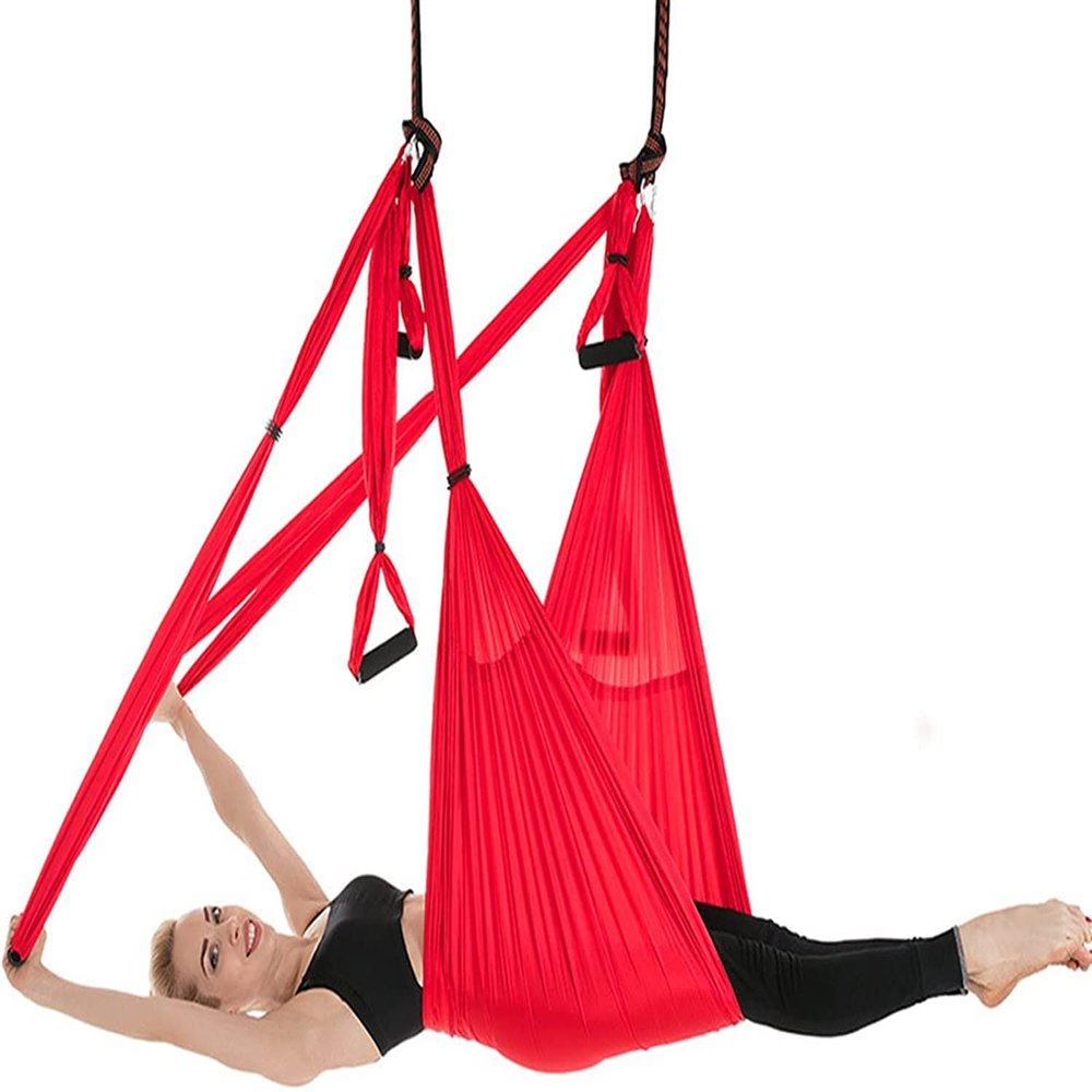 LJYT Yoga Swing,Aerial Yoga Swing Malleable Protect The Skin Strong Antigravity Yoga Hammock/Sling Tool for Gym (Color : B)