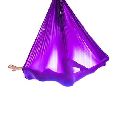 LJYT Yoga Swing Kit Yoga Hammock Suitable for Indoor or Outdoor Flying Yoga Kit Sling Suitable for Home Gym Fitness (Color : Purple, Size : 500CMx280cm)