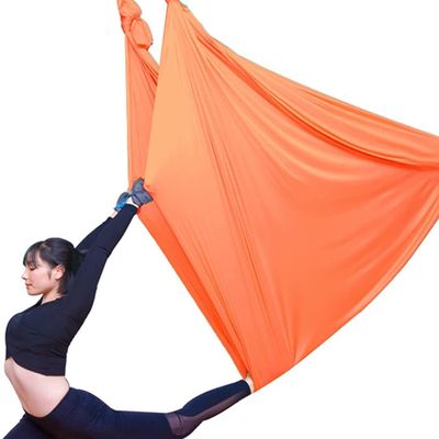 LJYT Yoga Swing Kit Yoga Hammock Suitable for Indoor or Outdoor Flying Yoga Kit Sling Suitable for Home Gym Fitness (Color : Orange, Size : 500CMx280cm)