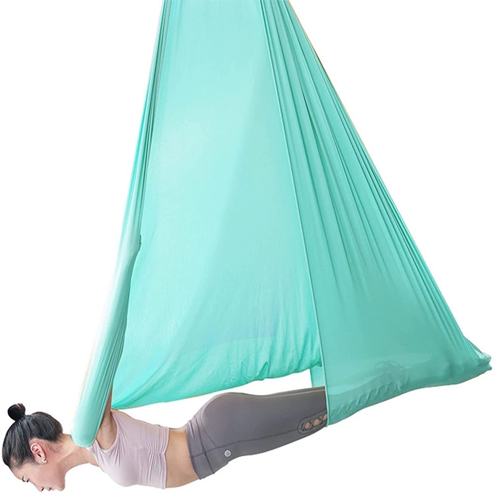 LJYT Yoga Swing Elastic Swing Adjustable Sensory Yoga Hammock Extension Belt Blue Children's and Adult Yoga Hammock (Color : C)
