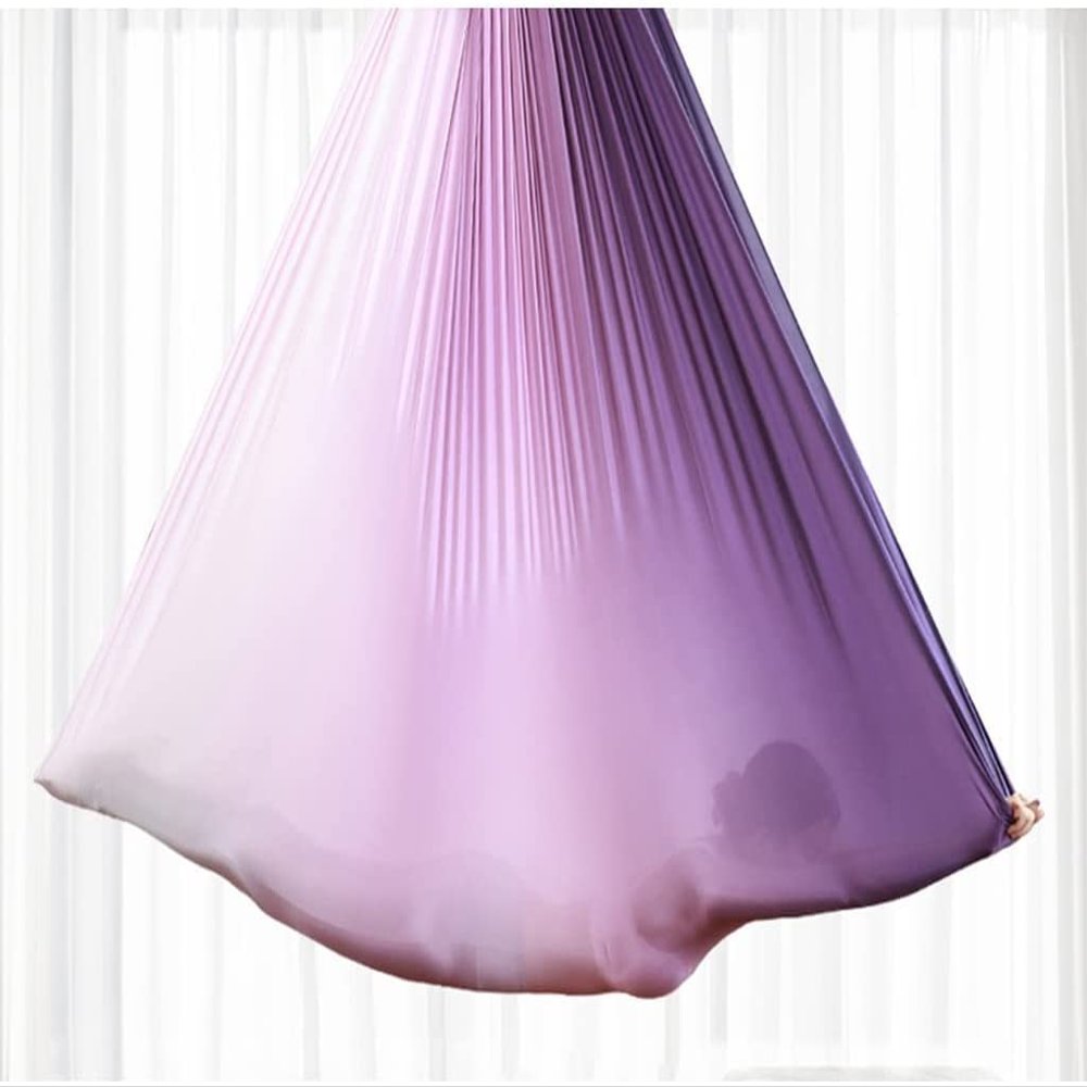 LJYT Yoga Hammock, 4-6 M Long 2.8 M Wide Hammock Fitness Anti Gravity Swinging Flying for Inversion Exercise Pilates Gymnastics (Color : D, Size : 4M)