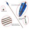 OBTOUTDOOR 30 inch Archery Carbon Arrows Hunting Arrows Target Arrows 12 PCS Real Feather vanes and Removable Tips Spine 400 500 600 for Compound Bows Recurve Bows Long Bows (Blue,Spine 400) view 3