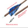 OBTOUTDOOR 30 inch Archery Carbon Arrows Hunting Arrows Target Arrows 12 PCS Real Feather vanes and Removable Tips Spine 400 500 600 for Compound Bows Recurve Bows Long Bows (Blue,Spine 400) view 4