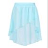 Loloda Big Girls Chiffon Tutu Skirt Irregular High-Low Ballet Dance Wrap Skirts Lyrical Modern Dancewear Blue 8 Years view 1