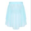 Loloda Big Girls Chiffon Tutu Skirt Irregular High-Low Ballet Dance Wrap Skirts Lyrical Modern Dancewear Blue 8 Years view 2