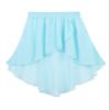 Loloda Big Girls Chiffon Tutu Skirt Irregular High-Low Ballet Dance Wrap Skirts Lyrical Modern Dancewear Blue 8 Years view 3