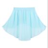 Loloda Big Girls Chiffon Tutu Skirt Irregular High-Low Ballet Dance Wrap Skirts Lyrical Modern Dancewear Blue 8 Years view 4