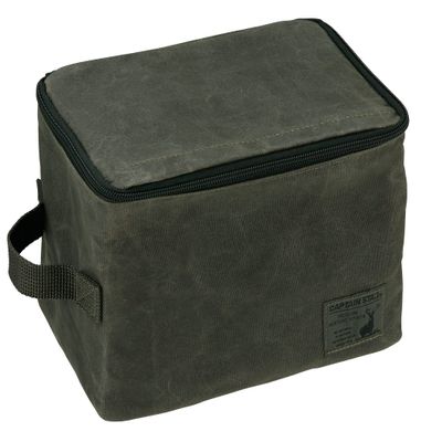 Captain Stag UL-2065 Mess Tin Case, Square Aluminum Cooker Case, Multi Case, Large, Wide Storage, Rice Go, Cotton Canvas, Olive, Compatible Part Number: UH-4115