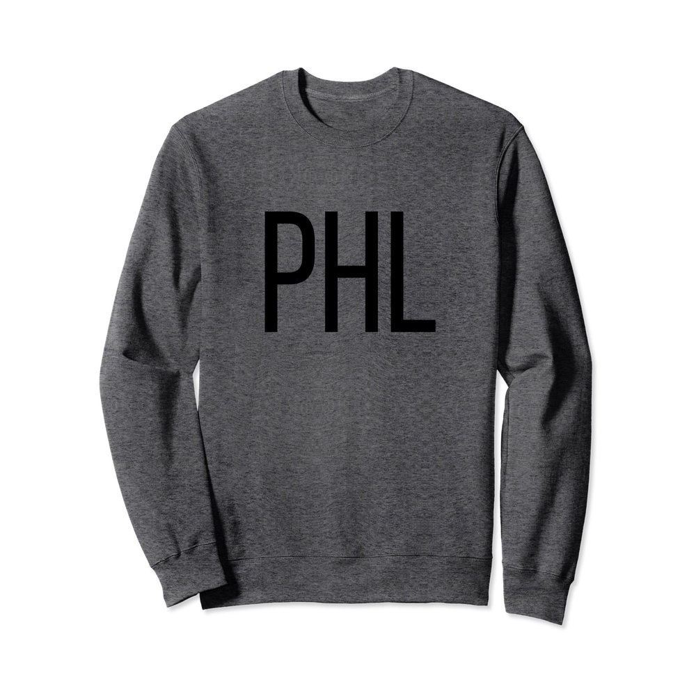 PHL Philadelphia Pennsylvania Airport Code Lists PHL Sweatshirt