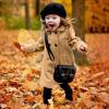 POLG Little Girl Long Peacoat Dress Coat Button Trench Coat Winter Warm Jacket with Pocket Kids Casual Overcoat Outerwear 1-6Y (Khaki, 5-6 Years) view 2