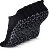 Hromec Non Slip Yoga Socks with Grips for Pilates, Ballet, Barre, Barefoot,Bikram,Hospital Anti Skid Socks for Women and Men view 1