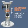 ONHI Adjustable Aluminum Boat Seat Pedestal 13-19 Inch Height, Locking Design, Silver Polished, for Fishing Boats and Marine Vessels view 2