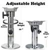 ONHI Adjustable Aluminum Boat Seat Pedestal 13-19 Inch Height, Locking Design, Silver Polished, for Fishing Boats and Marine Vessels view 4