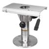 ONHI Adjustable Aluminum Boat Seat Pedestal 14-20 Inch Height with Slide, Locking Mechanism, Silver Matte Brushed Finish, Ideal for Fishing Boats and Marine Vessels view 1