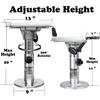 ONHI Adjustable Aluminum Boat Seat Pedestal 14-20 Inch Height with Slide, Locking Mechanism, Silver Matte Brushed Finish, Ideal for Fishing Boats and Marine Vessels view 4