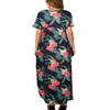 Arolina Women Summer Maxi Dress Short Sleeve V Neck Casual Loose Long Split Dresses Beach Vacation Sundress with Pockets view 2