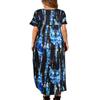Arolina Women Summer Maxi Dress Short Sleeve V Neck Casual Loose Long Split Dresses Beach Vacation Sundress with Pockets BlackBlue view 2
