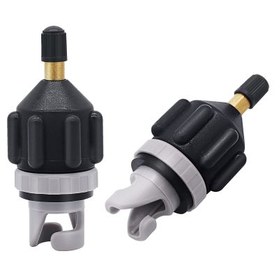 2PACK Inflatable Stand Up Paddleboard (SUP) Pump Adaptor -Universal Standard Schrader Air Valve Adapter Pumping Head Connector Converter for Inflating Boat, Kayak, Surfboard, Bed, Car Tire (Black)