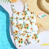Baby Boys Girls Floatation Swimsuit One-Piece Swimwear Adjustable Buoyancy for Kids Learn to Swimming Swim Vest Jacket Flower 6-12 Months view 4