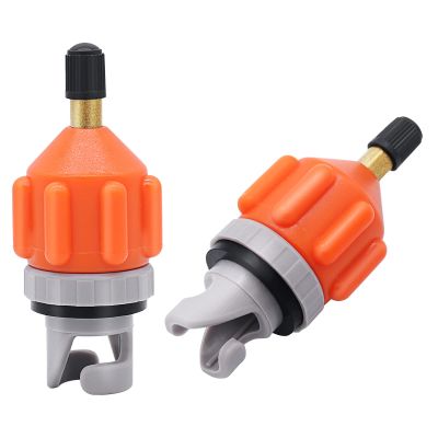 2PACK Inflatable Stand Up Paddleboard (SUP) Pump Adaptor -Universal Standard Schrader Air Valve Adapter Pumping Head Connector Converter for Inflating Boat, Kayak, Surfboard, Bed, Car Tire (Orange)