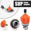 2PACK Inflatable Stand Up Paddleboard (SUP) Pump Adaptor -Universal Standard Schrader Air Valve Adapter Pumping Head Connector Converter for Inflating Boat, Kayak, Surfboard, Bed, Car Tire (Orange) view 2