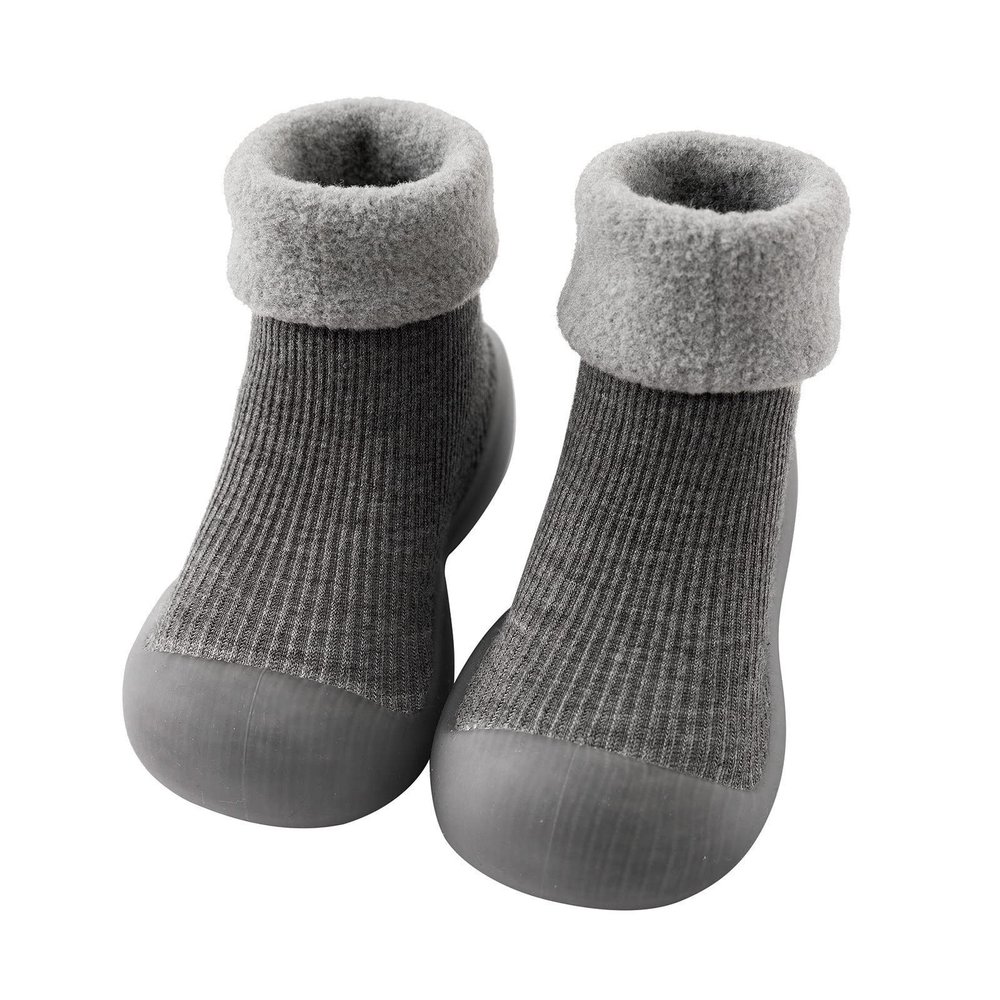 Baby Toddler Sock Shoes Infant Knit Soft Rubber Sole Shoes Walking Shoes Anti-Slip for Kids Baby Girls Boys (Gray, 15-3-6 Months Months)