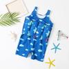 FYMNSI Baby Boys Girls Floatation Swimsuit One-Piece Swimwear Adjustable Buoyancy for Kids Learn to Swimming Swim Vest Jacket Little Blue 18-24 Months view 2