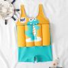 FYMNSI Baby Boys Girls Floatation Swimsuit One-Piece Swimwear Adjustable Buoyancy for Kids Learn to Swimming Swim Vest Jacket Yellow 3-4 Years view 3