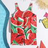 FYMNSI Baby Boys Girls Floatation Swimsuit One-Piece Swimwear Adjustable Buoyancy for Kids Learn to Swimming Swim Vest Jacket Watermelon 18-24 Months view 3