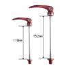 VIARON MTB Quick Release Axle Front and Rear Mountain Bike Skewer Set Aluminum Alloy Bicycle Wheel Skewers Hub QR Lever (Red) view 3
