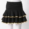easyforever Kids Girls Knee Length Summer Skater Skirt Elastic Waist Pleated A-line Skirt School Uniform B Gold&Black 14-16 Years view 4