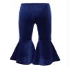 YONGHS Toddler Kids Girls Velvet Flared Pants Bell-Bottomed Pants Winter Trousers Christmas Bottoms Dark Blue 2-3 Years view 2