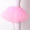 FEESHOW Kids Girls Elastic Waistband Tutu Mesh Skirt Solid Color Four Layer Dance Skirt for Ballet Leotard Pink 6-11 Years view 4