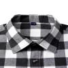Alimens & Gentle Flannel Shirt Women Plaid Shirt Long Sleeve Buffalo Shackets Loose Business Casual Button Down Blouses Tops White view 3