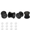 FRECCU Total Gym Replacement Set of 4 Wheels/Rollers Compatible with Models DLX, DLX II, DLX III, Adv DLX, Pilates, Pilates Pro 2500, 3000, 4000570, 2000 Black view 1