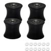FRECCU Total Gym Replacement Set of 4 Wheels/Rollers Compatible with Models DLX, DLX II, DLX III, Adv DLX, Pilates, Pilates Pro 2500, 3000, 4000570, 2000 Black view 2