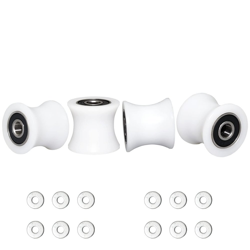 Total Trainer Rollers/Wheels of 4 for Models DLX, DLX II, DLX III, Adv DLX, Pilates, Pilates Pro 2500, 3000, 4000570, 2000 White
