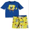 Spongebob Squarepants Little Boys Swim Trunk & Rashguard Set, 4-5, Royal view 1