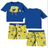 Spongebob Squarepants Little Boys Swim Trunk & Rashguard Set, 4-5, Royal view 3