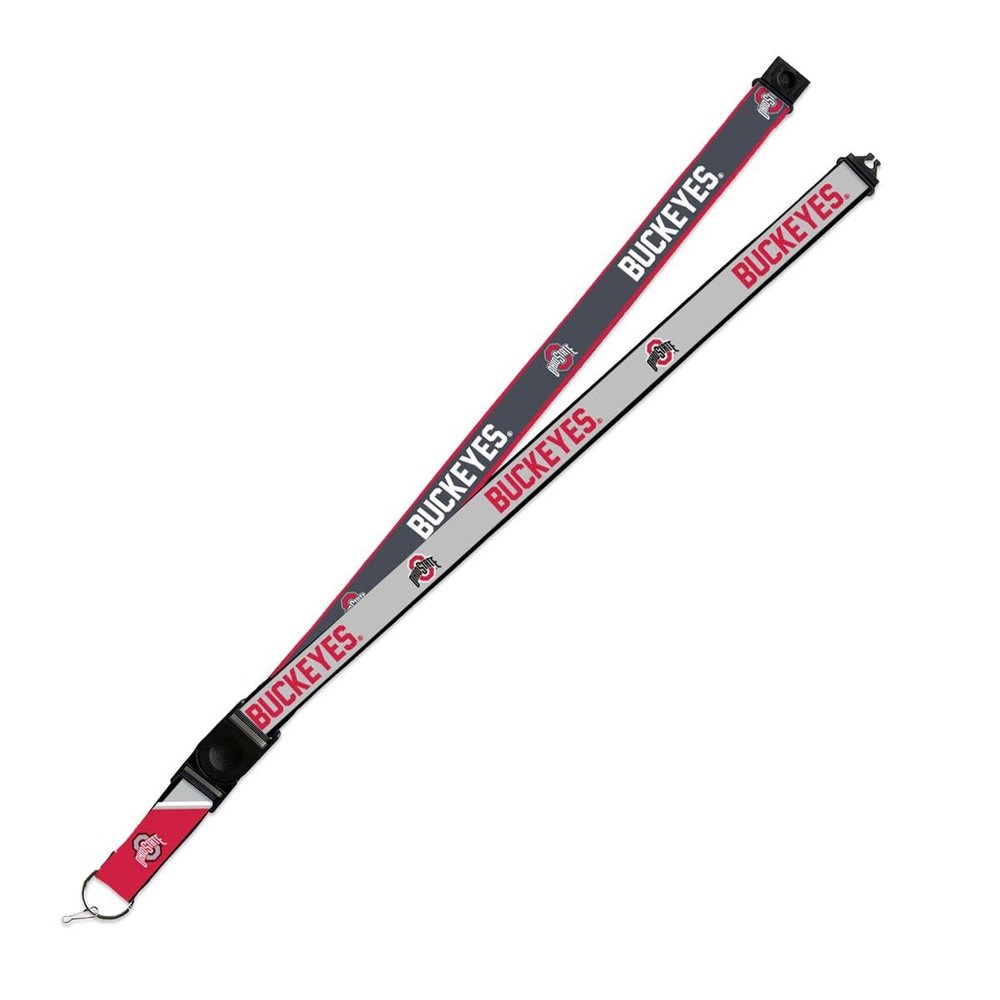 Rico Industries Ohio State Buckeyes Lanyard Keychain 2-sided Breakaway Clip GRAY University of