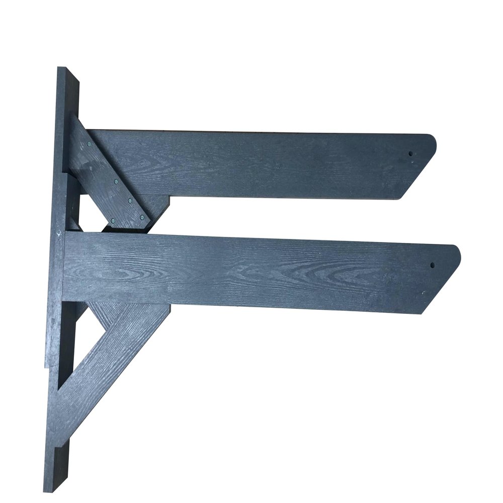 ReRackiT - Outdoor or Indoor Wall Mounted Poly Canoe Rack - Stackable (Holds 4 Canoes)