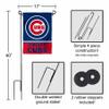 Chicago Baseball Garden Flag with Stand Holder view 3