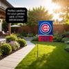 Chicago Baseball Garden Flag with Stand Holder view 4