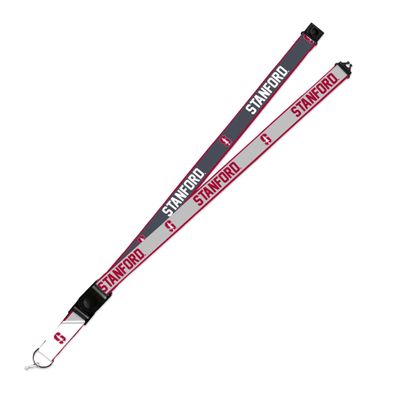 Rico Industries Stanford Cardinal Lanyard Keychain 2-sided Breakaway Clip GRAY University of